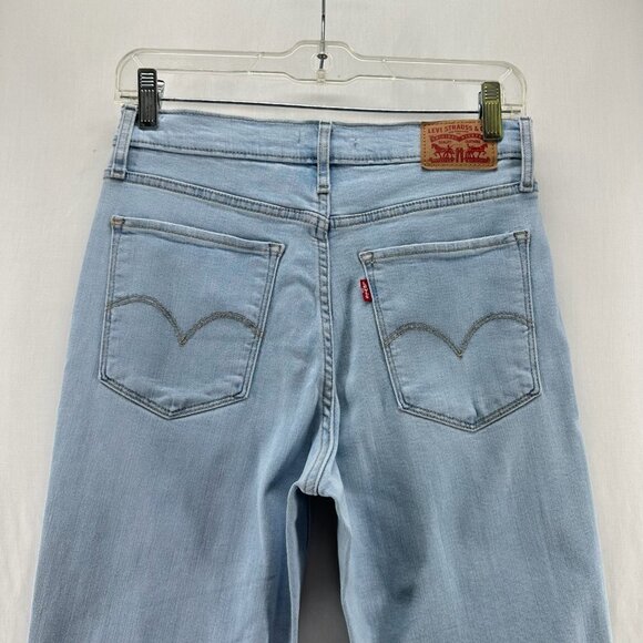 Levis 724 High-Rise Straight Crop Jeans Women 29 Stretch Tribeca Moon Light Wash - Picture 5 of 13